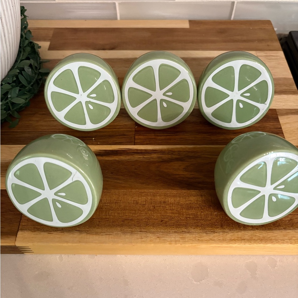 Target Set of 5 Limes Threshold Ceramic Fruit Half Lemon Kitchen Dining Decor